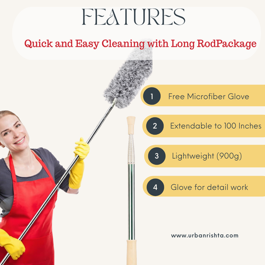 360° Flexible Mop Duster with Long Handle