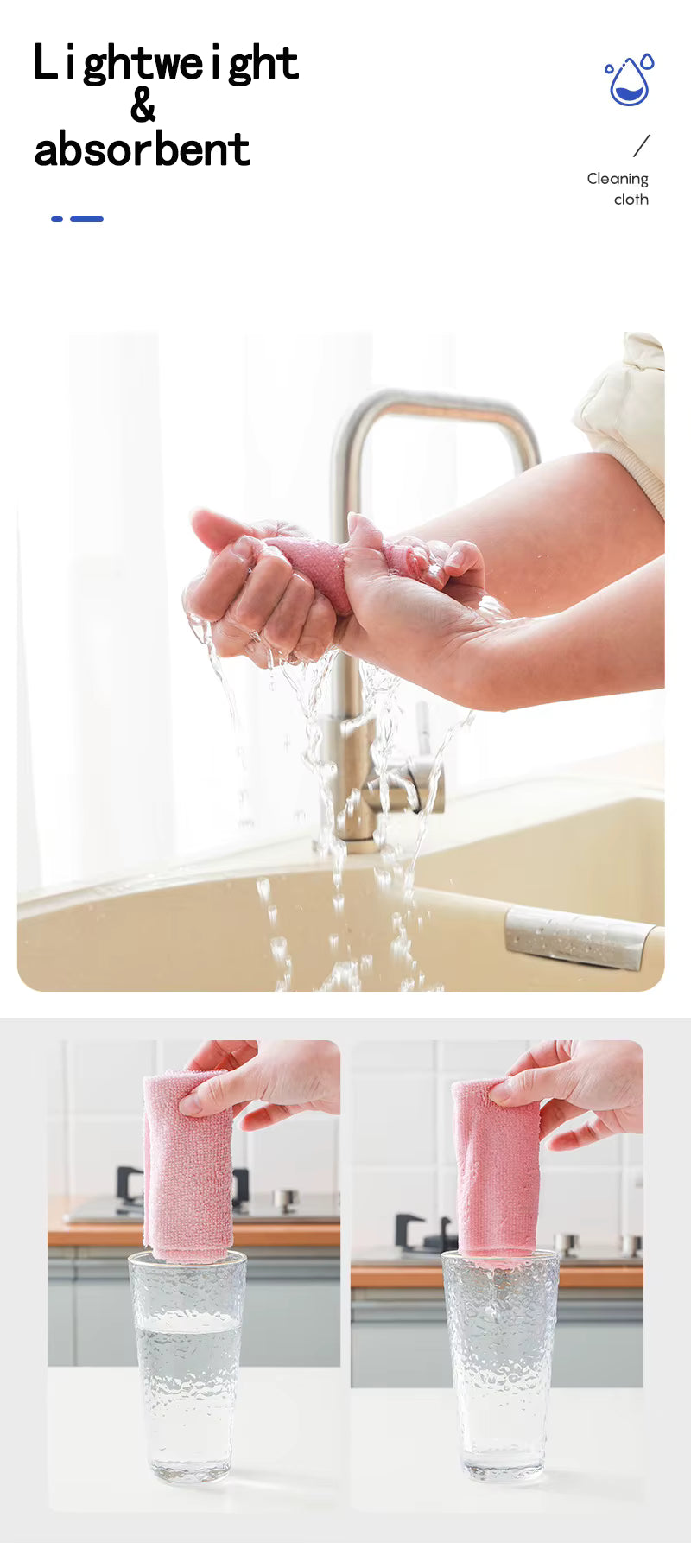 Urbanrishta ™   Microfiber Cleaning Cloth Roll